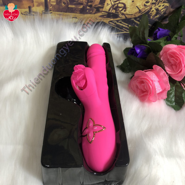 Dương Vật Giả Quạt ESTHER Hồng Rung Massage Kích Điểm G Cực Phê